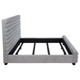 Patricia 58-inch Boucle Upholstered Eastern King Bed Grey | Grey | 300719KE