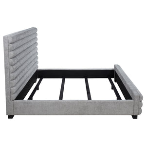 Patricia 58-inch Boucle Upholstered Eastern King Bed Grey