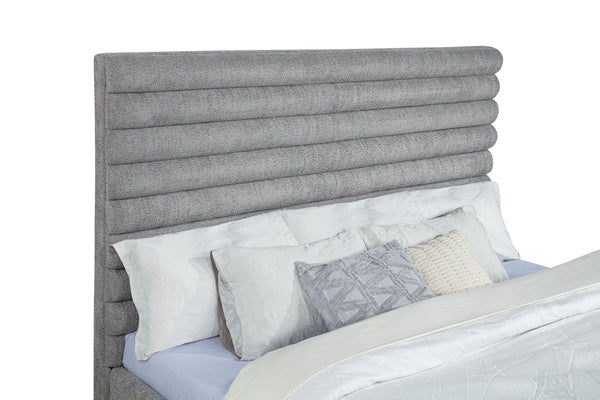 Patricia 58-inch Boucle Upholstered Eastern King Bed Grey