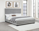 Patricia 58-inch Boucle Upholstered California King Bed Grey | Grey | 300719KW