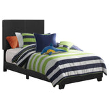 Dorian Faux Leather Upholstered Twin Panel Bed Black | Twin | Black | 300761T