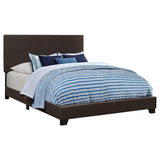 Dorian Faux Leather Upholstered Queen Panel Bed Brown | Brown | 300762Q