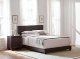 Dorian Faux Leather Upholstered Twin Panel Bed Brown | Twin | Brown | 300762T
