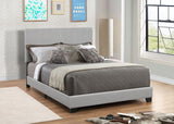 Dorian Faux Leather Upholstered Panel Bed Grey