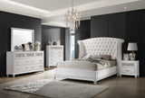 Barzini 4-piece Queen Bedroom Set White | California King / 5-piece | 300843KW-S5