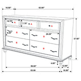 Barzini 4-piece Queen Bedroom Set White | Gallery | 300843Q-S4 300843KE-S4 300843KW-S4 300843Q-S5 300843KE-S5 300843KW-S5