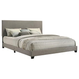 Dorian Fabric Upholstered Eastern King Panel Bed Taupe | Beige | Taupe | 300851KE