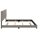Dorian Fabric Upholstered Eastern King Panel Bed Taupe | Beige | Taupe | 300851KE