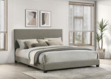 Dorian Fabric Upholstered Queen Panel Bed Taupe | Queen | 300851Q