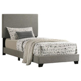 Dorian Fabric Upholstered Twin Panel Bed Taupe | Twin | Beige | Taupe | 300851T