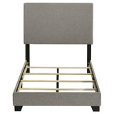 Dorian Fabric Upholstered Twin Panel Bed Taupe | 300851T