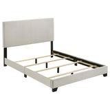 Dorian Fabric Upholstered Full Panel Bed Cream | Ivory | Cream | 300852F