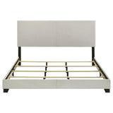 Dorian Fabric Upholstered Eastern King Panel Bed Cream | Ivory | Cream | 300852KE