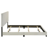 Dorian Fabric Upholstered Eastern King Panel Bed Cream | Ivory | Cream | 300852KE