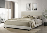 Dorian Fabric Upholstered California King Panel Bed Cream | Ivory | Cream | 300852KW