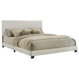 Dorian Fabric Upholstered California King Panel Bed Cream | Beige | Cream | 300852KW