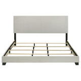 Dorian Fabric Upholstered California King Panel Bed Cream | Ivory | Cream | 300852KW