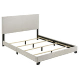 Dorian Fabric Upholstered Queen Panel Bed Cream | Beige | Cream | 300852Q