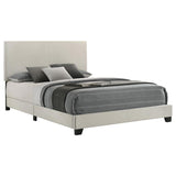 Dorian Fabric Upholstered Queen Panel Bed Cream | Ivory | Cream | 300852Q