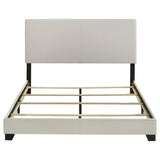 Dorian Fabric Upholstered Queen Panel Bed Cream | Ivory | Cream | 300852Q