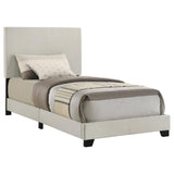 Dorian Fabric Upholstered Twin Panel Bed Cream | Twin | Beige | Cream | 300852T