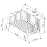 Newbury Metal Twin Daybed Bed Frame Matte Black | Twin | Black | Matte Black | 301056