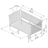 Richland Metal Twin Daybed Bed Frame Matte Black | King | Black | Matte Black | 301057