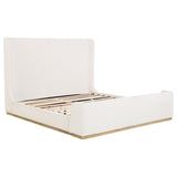 Nala Eastern King Bouclé Upholstered Platform Bed Cream | Ivory | Cream | 302046KE