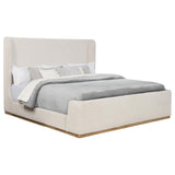 Nala Eastern King Bouclé Upholstered Platform Bed Cream | Ivory | Cream | 302046KE