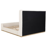 Nala Eastern King Bouclé Upholstered Platform Bed Cream | Ivory | Cream | 302046KE