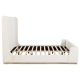 Nala Eastern King Bouclé Upholstered Platform Bed Cream | Ivory | Cream | 302046KE