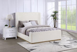 Nala Queen Bouclé Upholstered Platform Bed Cream | Queen | Ivory | Cream | 302046Q