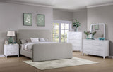Wren Upholstered Eastern King Panel Bed Grey | Grey | 302052KE