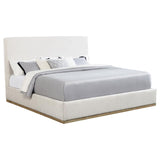 Knox Eastern King Bouclé Upholstered Platform Bed Cream | Ivory | Cream | 302053KE