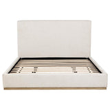 Knox Eastern King Bouclé Upholstered Platform Bed Cream | Ivory | Cream | 302053KE