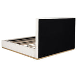 Knox Eastern King Bouclé Upholstered Platform Bed Cream | Ivory | Cream | 302053KE