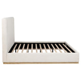 Knox Eastern King Bouclé Upholstered Platform Bed Cream | Ivory | Cream | 302053KE