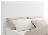 Knox Eastern King Bouclé Upholstered Platform Bed Cream | Ivory | Cream | 302053KE