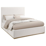 Knox Queen Bouclé Upholstered Platform Bed Cream | Queen | Ivory | Cream | 302053Q