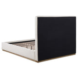 Knox Queen Bouclé Upholstered Platform Bed Cream | Queen | Ivory | Cream | 302053Q