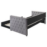 Mockern Upholstered Twin Daybed with Trundle Grey | Twin | Grey | 302161