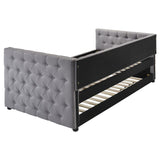Mockern Upholstered Twin Daybed with Trundle Grey | Twin | Grey | 302161