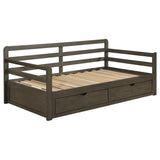 Sorrento 2-drawer Twin XL Daybed with Extension Trundle Grey | Full | Grey | 305706