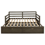 Sorrento 2-drawer Twin XL Daybed with Extension Trundle Grey | Full | Grey | 305706