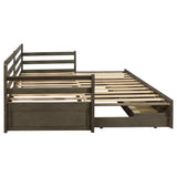 Sorrento 2-drawer Twin XL Daybed with Extension Trundle Grey | Full | Grey | 305706