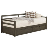 Sorrento 2-drawer Twin XL Daybed with Extension Trundle Grey | Full | Grey | 305706
