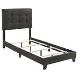 Mapes Upholstered Twin Panel Bed Charcoal | Twin | Grey | Charcoal | 305746T
