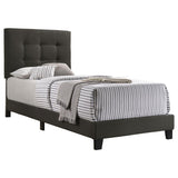 Mapes Upholstered Twin Panel Bed Charcoal | Twin | Grey | Charcoal | 305746T