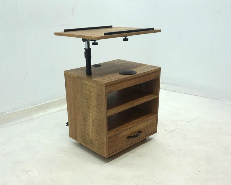 Lerma 1-drawer Adjustable Tray Top Nightstand with Speaker Mango