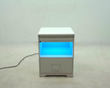 Fabre 1-drawer Extendable Top Nightstand Bedside Table White High Gloss